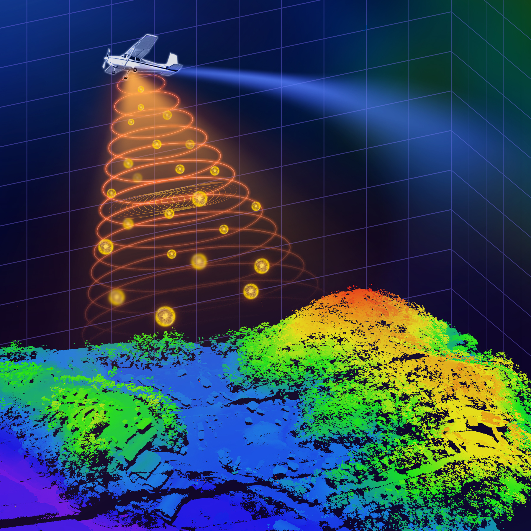 Airborne single-photon lidar system achieves high-resolution 3D imaging