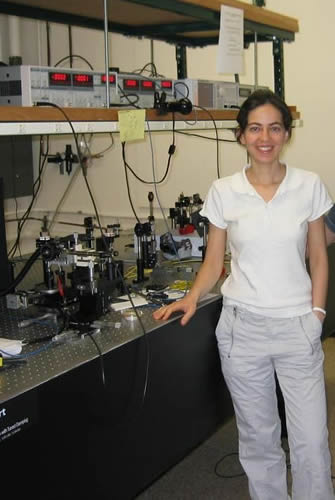 Hatice Altug in her lab