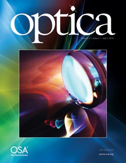 Cover of new Optica Journal
