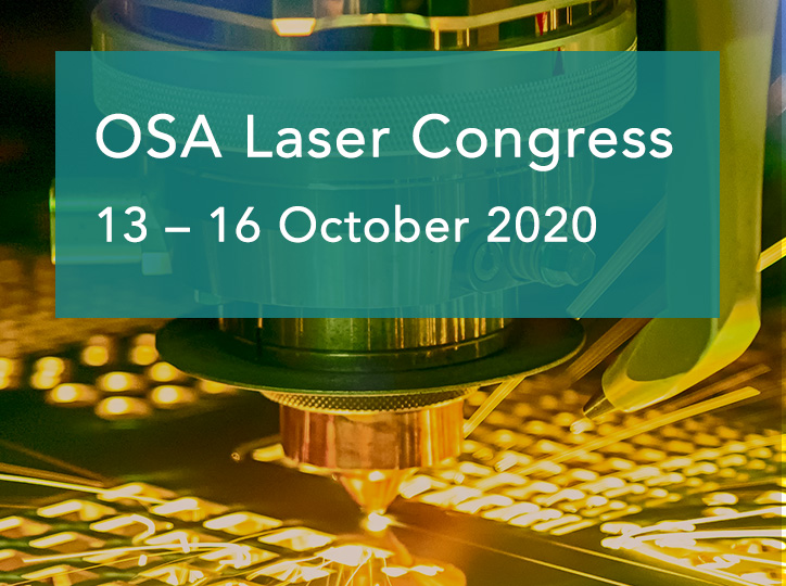 2020 OSA Laser Congress Highlights Future Technologies and Applications 